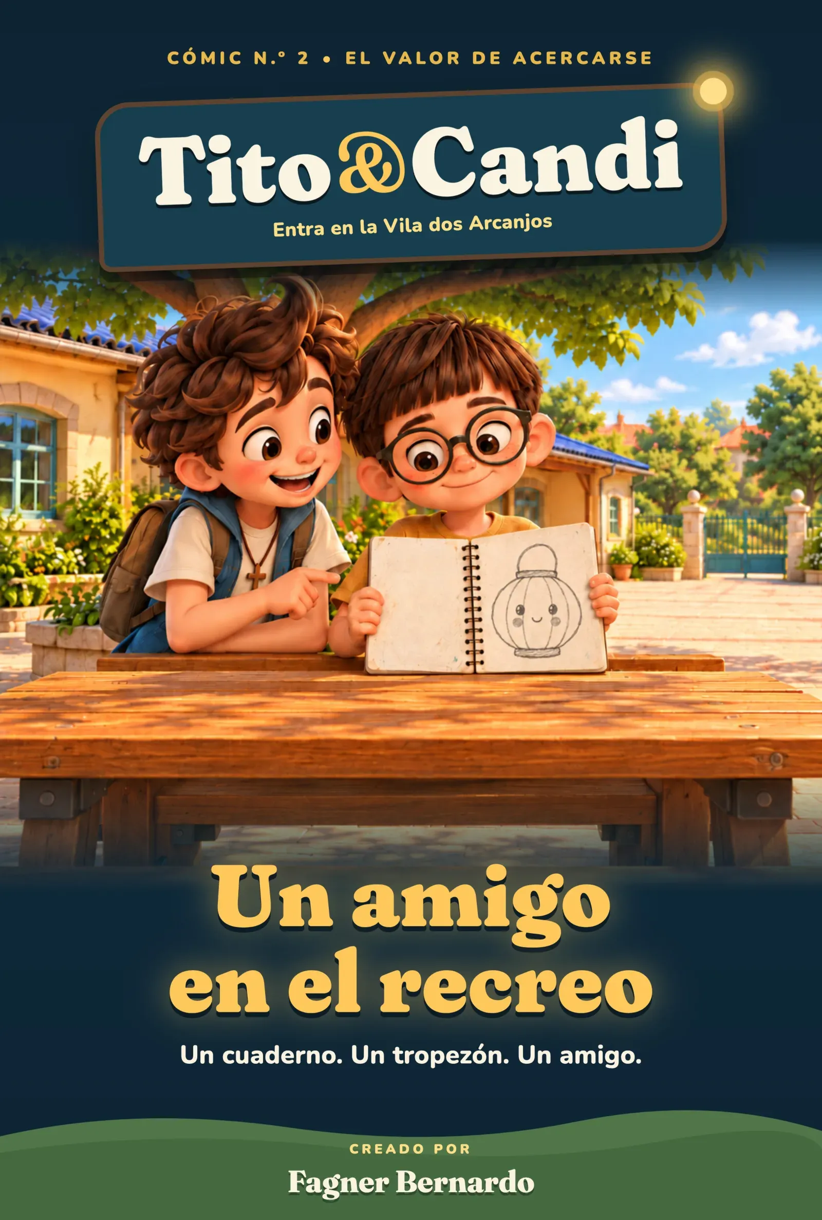 Un amigo en el recreo, Portada