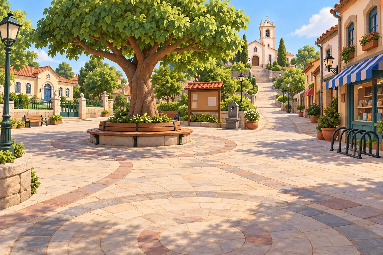 The Praça dos Sinos, in Vila dos Arcanjos